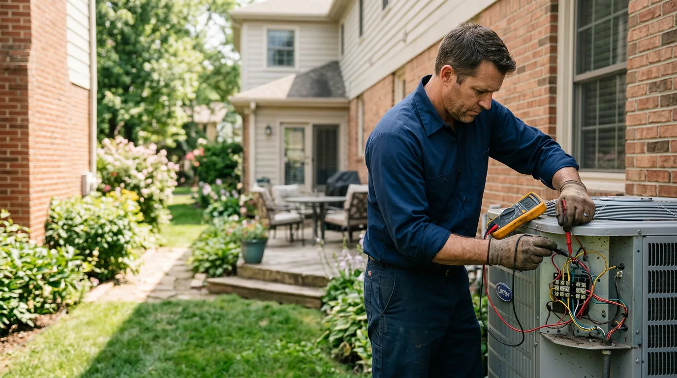 HVAC technician working near Villa Park, IL